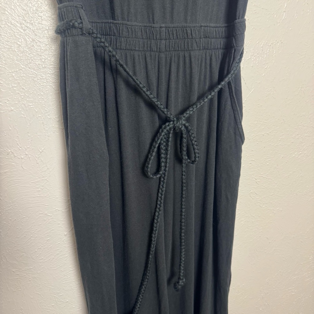 Pact French Black Organic Cotton Linen Jumpsuit - Picture 8 of 13